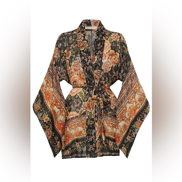 SPELL Mystic Nightfall Short Robe Kimono size M/L New with Tags - Picture 3 of 12